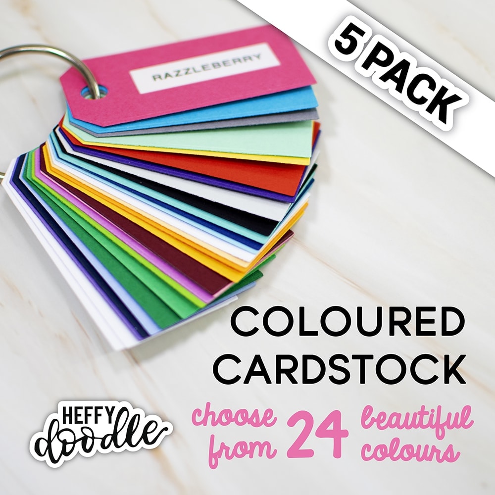 8.5" x 11" Coloured Cardstock 5 Pack