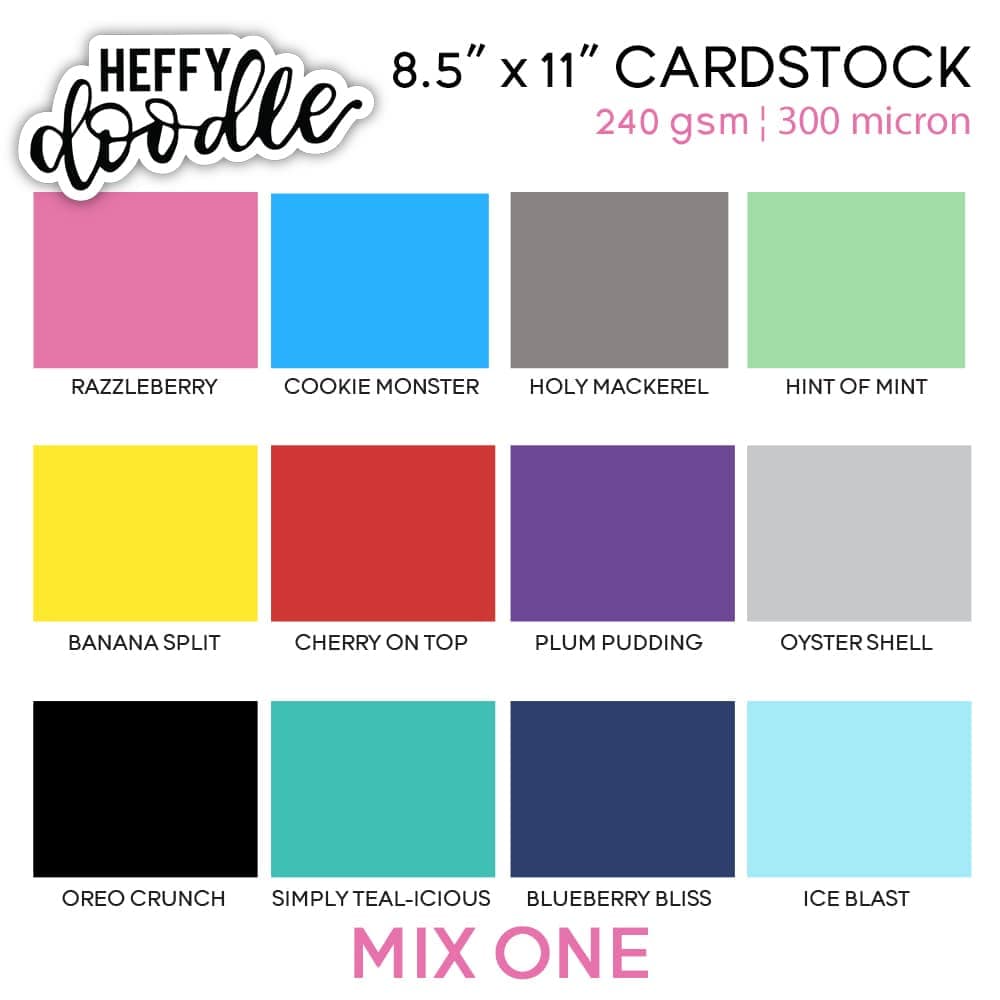 Multi Pack 8.5" x 11" Cardstock (24 Sheets)