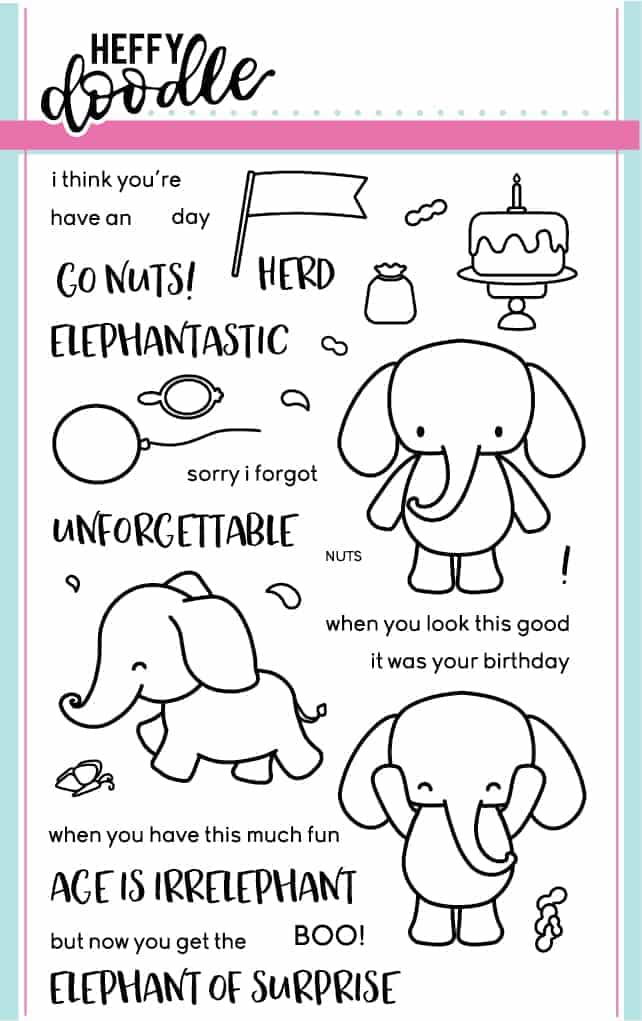 Elephant of Surprise Clear Stamp Set
