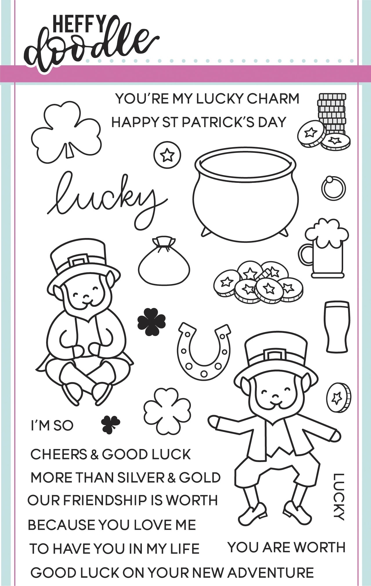 Lucky Friends Clear Stamp Set