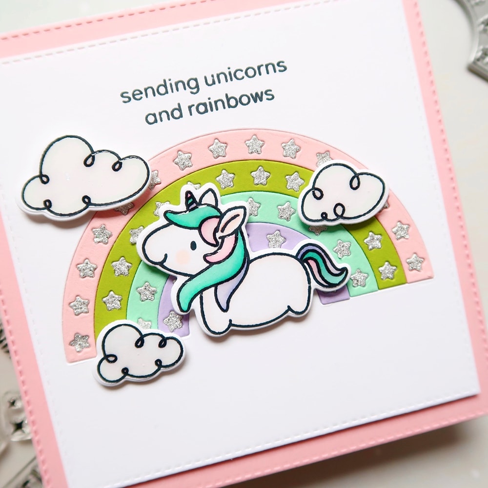 Fluffy Puffy Unicorns Stamps