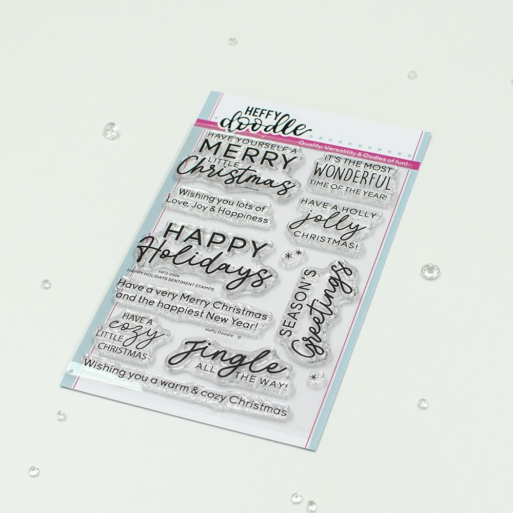 Happy Holidays Sentiment Stamps