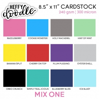 8.5" x 11" Coloured Cardstock 5 Pack