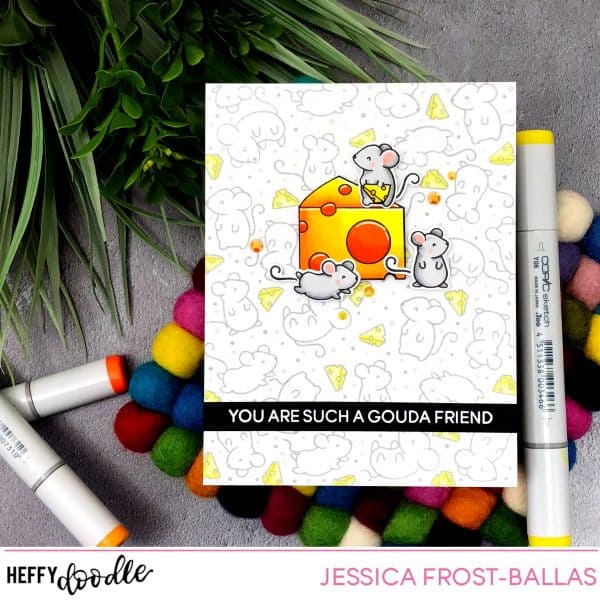 You Are Such a Gouda Friend by Jessica Frost-Ballas for Heffy Doodle