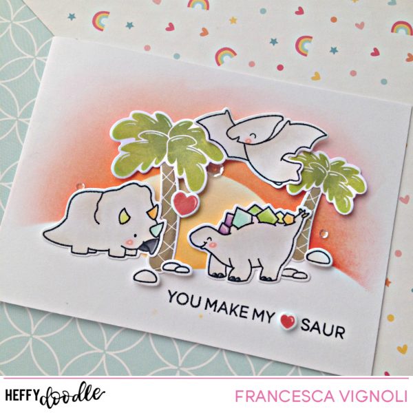 You Make My Heart Saur Valentine Card – Heffy Doodle