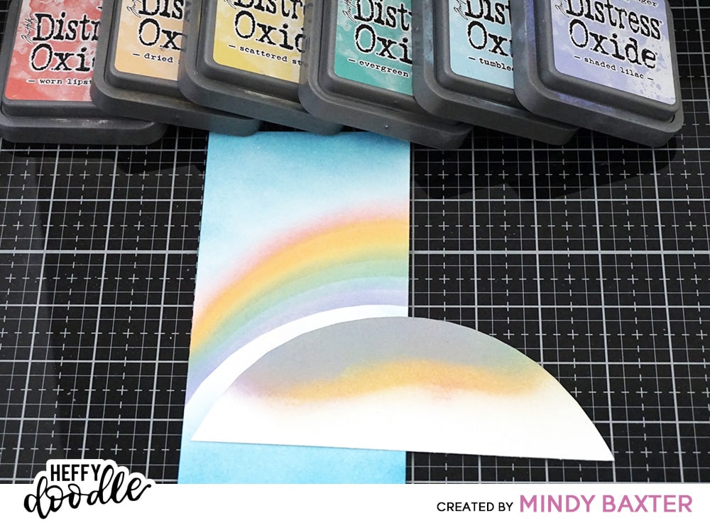 Distress Oxide Rainbow Background by Mindy Baxter