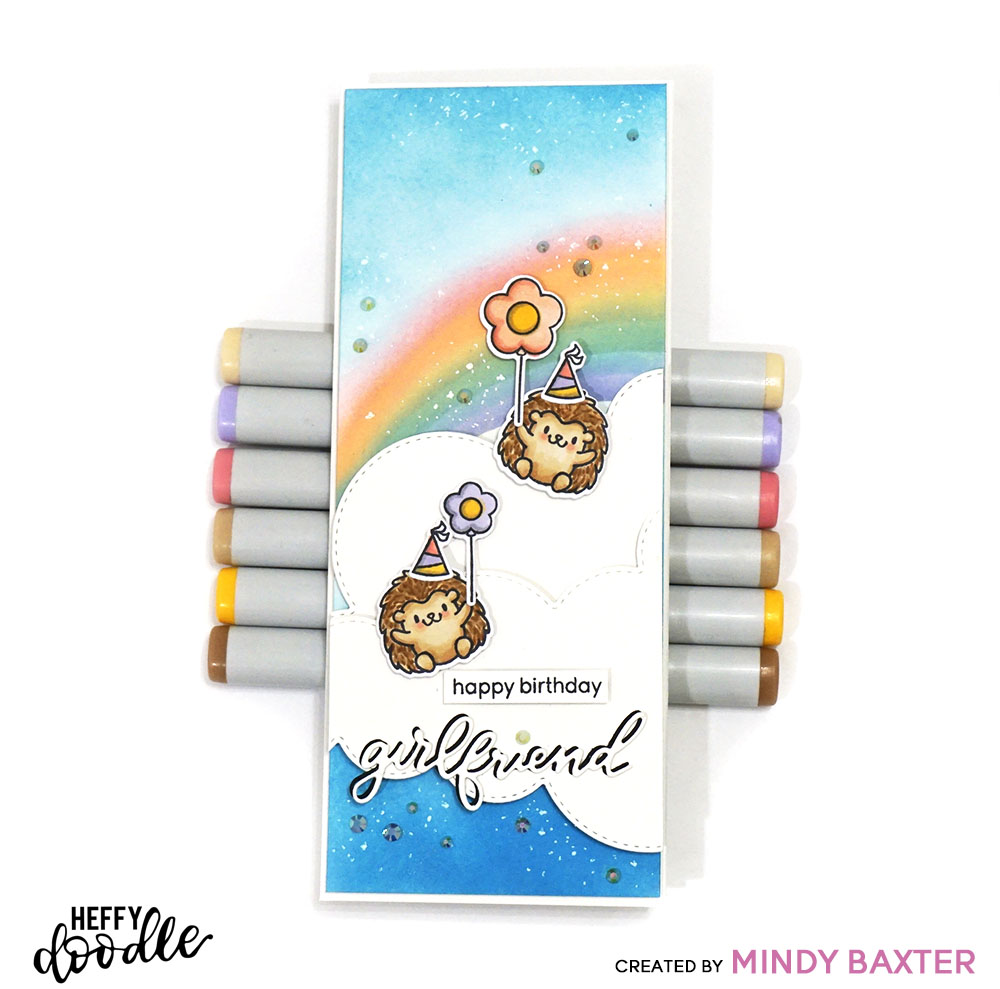 Distress Oxide Rainbow Background by Mindy Baxter