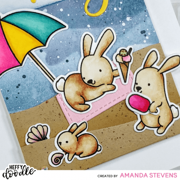 Amanda Stevens Honey Bunny Boo Beach Bunny Card