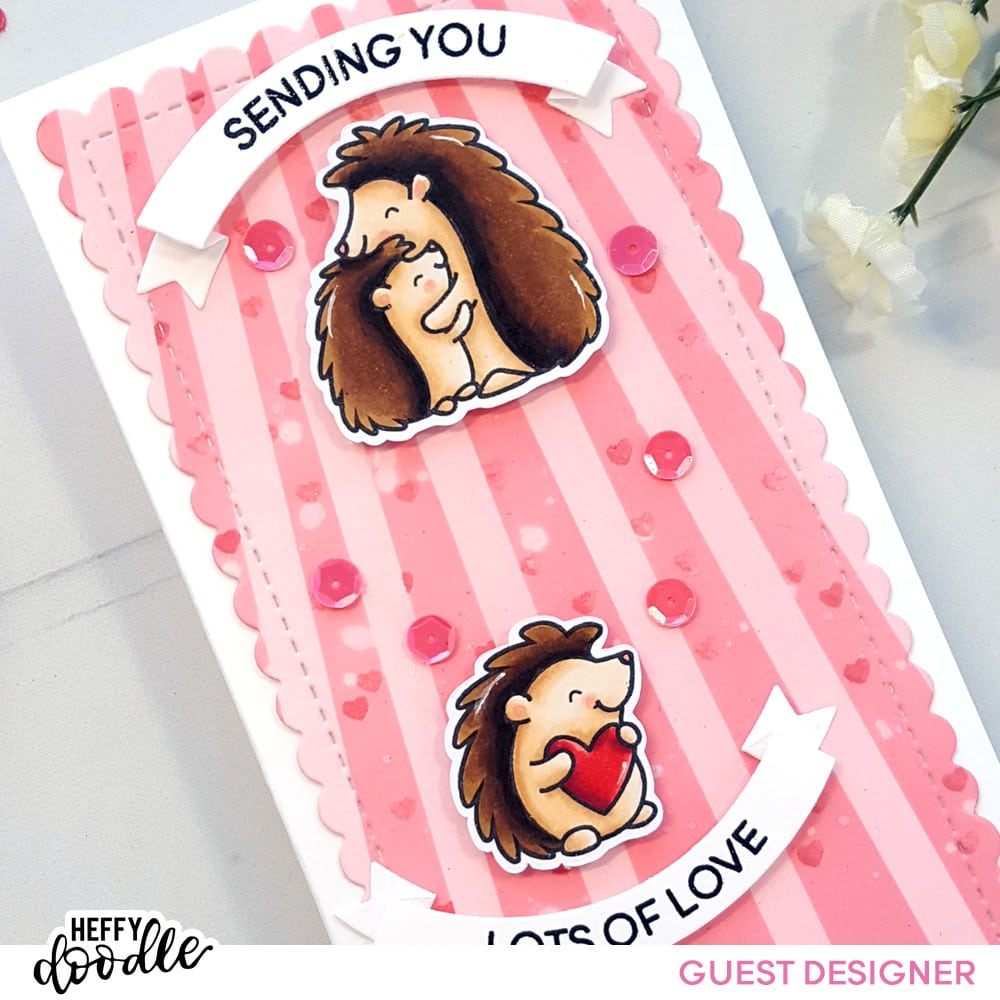 Slimline Hedgehog Valentine – Blissfully Scrappy