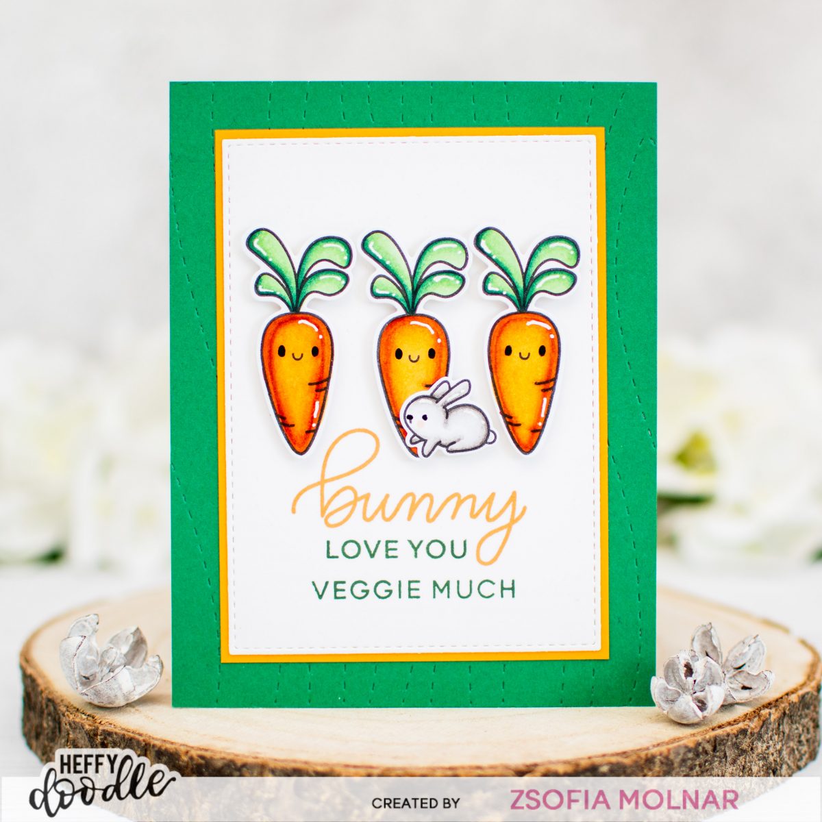 Love you honey bunny card